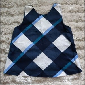 EUC Petite linen blend sleeveless blouse